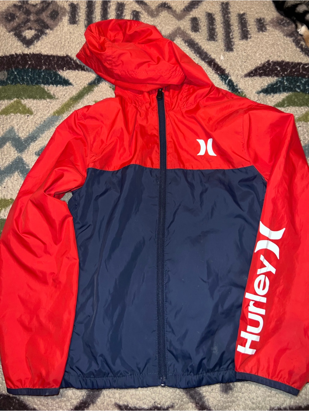 Hurley Kids Red & Navy Windbreaker Jacket